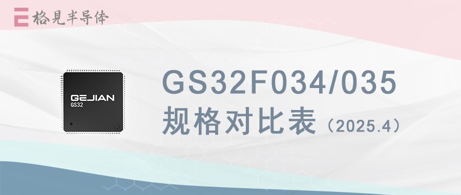 产品规格 | GS32F034/035规格对比表